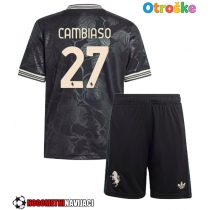 Otroške Nogometnih dresov Juventus Andrea Cambiaso #27 Tretji 2025-26 Kratki rokavi (+ hlače)